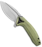 BRS E-Volve Apache Frame Lock Flipper Knife Green Ti (2.78" Stonewash)