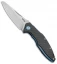 MKM Burnley Raut Liner Lock Front Flipper Knife Carbon Fiber (3.35" Satin)