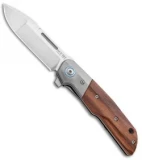 MKM Terzuola Clap Liner Lock Knife Santos Wood/Ti Bolster (3" Satin) LS01-ST