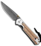 Chris Reeve Large Sebenza 21 Knife w/ Spalted Beech Inlays (3.625" Raindrop Dam)