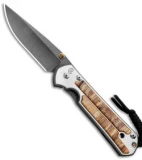Chris Reeve Large Sebenza 21 Knife w/ Spalted Beech Inlays (3.625" Ladder Dam)