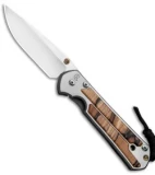 Chris Reeve Large Sebenza 21 Knife w/ Spalted Beech Inlays (3.625"Stonewash)