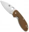 Spyderco Efficient Liner Lock Knife Brown G-10 (3" Satin) C216GPBN