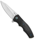 Reate Kirby Lambert Crossroads Liner Lock Knife Black Ti/CF (3.54" Satin)