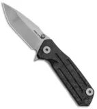 Real Steel Control Flipper Folding Knife Carbon Fiber/Titanium (3.4" SW) 3605F
