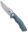 Bestech Knives Tercel Frame Lock Knife Blue Titanium (3.5" Stonewash)