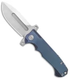 Andre de Villiers Mid-Tech DF Frame Lock Knife Blue Ti (3.88" Satin) AdV