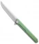 Stedemon Vouking TS06 Frame Lock Knife Green Titanium (3.75" Satin)