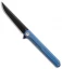 Stedemon Vouking TS06 Frame Lock Knife Blue Titanium (3.75" Black)