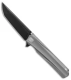 Stedemon Shy V Tanto Integral Frame Lock Knife Blasted Ti (4" Black SW)