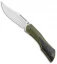 Isham Bladeworks Blackstar Slip Joint Knife Green G-10/Carbon Fiber (2.5" Satin)