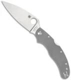 Spyderco Caly 3.5 Aogami Super Blue Gray G-10 Knife (Satin Plain) C144GPGY