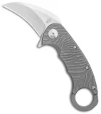 Ultimate Defense Knives Lurker Karambit Frame Lock Flipper Knife Ti (2.5" Satin)