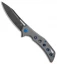 Olamic Cutlery Swish Flipper Frame Lock Knife Darkblast Ti (3.75" PVD SW)