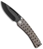 Medford Marauder-H Frame Lock Knife Chevron Bronze Ti (3.75" Black 3V) MKT