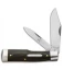 GEC #44 Tidoute Gunstock Buffalo Jack Pocket Knife 3.3" OD Green Linen Micarta