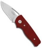 Three Rivers Manufacturing Atlas Slip Joint Knife Ruby Red G-10 (2.25" Satin)