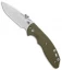 Hinderer Knives XM Slippy Spanto Slip Joint Knife OD Green G-10 (3" Stonewash)