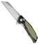 Artisan Cutlery Megahawk Liner Lock Knife Black/Green G-10 (3.9" Stonewash)