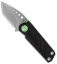 EOS Prawn Tanto Friction Folder Knife Black w/ Green Hardware(2.1" Bead Blast)