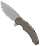 WE Knife Co. Ferox Frame Lock Flipper Knife Bronze Ti (3.6" Stonewash) 812A