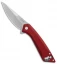 Case XX CG01 Drop Point Flipper Knife Red Aluminum (3.4" Stonewash)