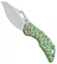 Olamic Cutlery Busker Vampo Knife Green/Gold VMolten Ti (2.5" Satin)