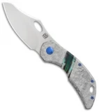 Olamic Cutlery Busker Semper Frame Lock Knife Frosted Ti w/ Mammoth (2.5" Satin)