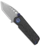 EOS Prawn Tanto Friction Folder Knife CF + Flamed Ti (2.1" Stonewash)