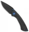 EOS Dorado Frame Lock Knife Black DLC Ti w/  Blue Hardware (3.6" Black)