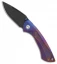 EOS Dorado Frame Lock Knife Purple/Bronze Ti (3.6" Black)