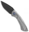 EOS Dorado Frame Lock Knife Titanium w/  Blue Hardware (3.6" Black)