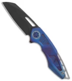 EOS Neptune Flipper Knife Purple/Blue Ano Ti (3.1" Black DLC)