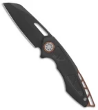 EOS Neptune Flipper Knife Black Ti w/ Copper (3.1" Black DLC)