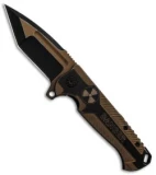 Andre de Villiers Custom Ronin Flipper Knife "Danger" (3.875" Two-Tone) AdV