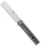 Brad Zinker Custom CZ Razor Frame Lock Knife Titanium (3.3" Mirror)