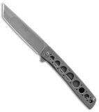 Brad Zinker Custom Mini Urban Trapper Tanto Knife Titanium (2.75" SW Duplex)