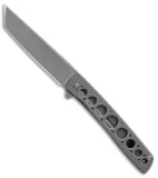 Brad Zinker Custom Mini Urban Trapper Tanto Knife Titanium (2.75" Stonewash)