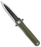 Stedemon Knives Han Liner Lock Knife Green G-10 (3.75" Black SW) C0514