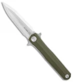 Stedemon Knives Han Liner Lock Knife Green G-10 (3.75" Satin) C0513