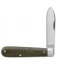 GEC #15 Tidioute Huckleberry Boy's Knife 3.375" OD Green Linen Micarta 152118