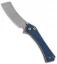 Serge Panchenko Orbit HawkLock Flipper Knife Blue Ti (3" Stonewash)