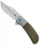 Pena Knives X-Series Lanny's Clip Flipper Knife Green G-10/Ti (3.25" Stonewash)