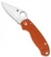 Spyderco Para 3 Sprint Run Knife Burnt Orange G-10 (3" Satin Rex 45) C223GPBORE