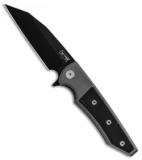 Chaves Ultramar Sangre Street Flipper Knife Black Canvas Micarta (3.4" Black SW)