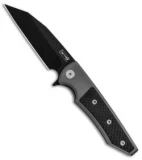 Chaves Ultramar Sangre Street Flipper Knife Carbon Fiber (3.4" Black SW)