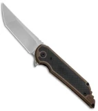 Custom Knife Factory Hoback/Kwaiback Frame Lock Knife Bronze Ti/CF (3.75" SW)
