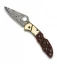Spyderco Delica Damascus Knife w/ Amber Jigged Bone (Plain) C11JBOP