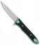 Artisan Cutlery Shark Liner Lock Knife CF/Green Ti (3" Stonewash) 1707GS-GN