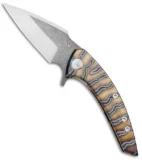 Sergey Rogovets Knives Model 113 Flipper  Knife Ti (3.5" Acid SW/ Satin)